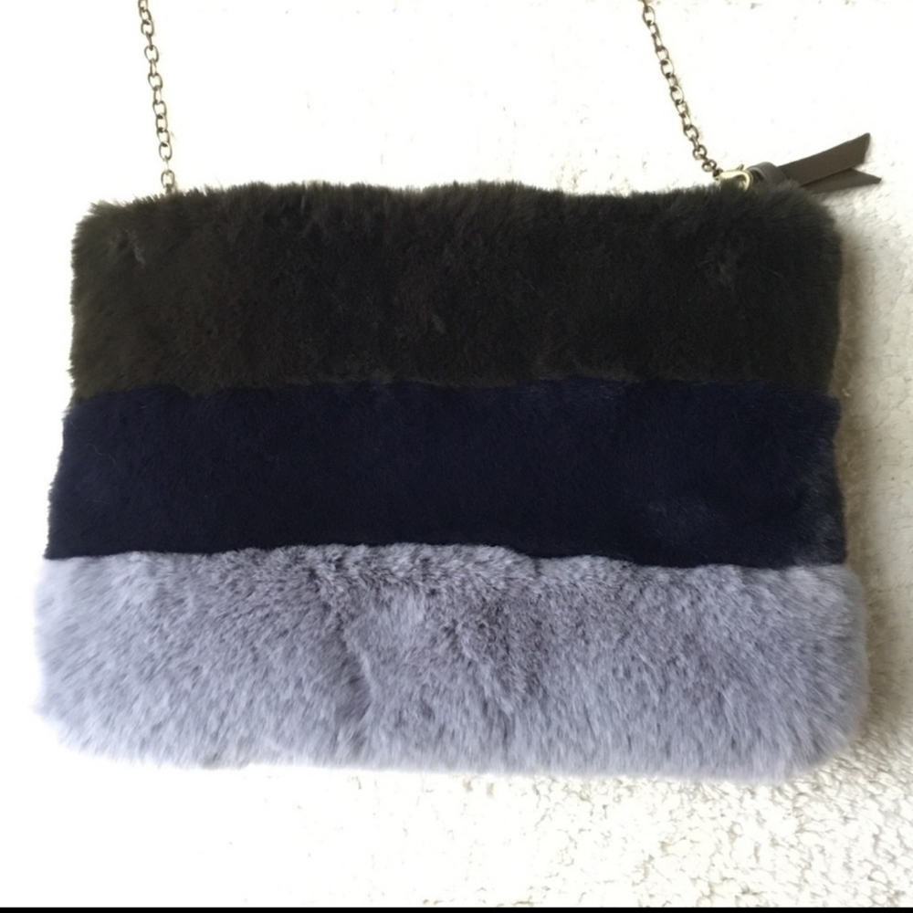 Anthropologie faux fur bag